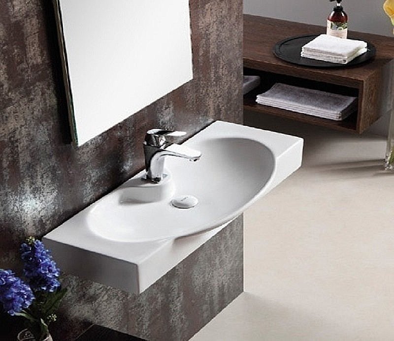 Раковина Ceramalux N 80,5 STR4282B белая купить в интернет-магазине Sanbest