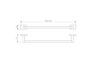 Вешалка для полотенец WONZON & WOGHAND GRAFFITY, Темный графит (WW-9312-BGM) купить в интернет-магазине сантехники Sanbest