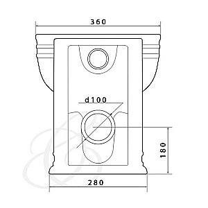 Унитаз приставной Caprigo ARMONIA 5823 купить в интернет-магазине Sanbest