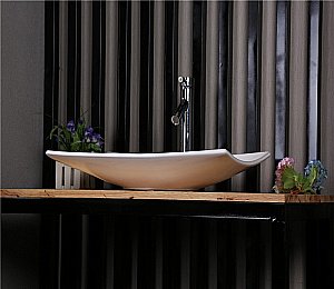 Раковина накладная Ceramalux N 68 78123 В белая купить в интернет-магазине Sanbest