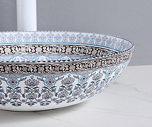 Раковина накладная Bronze de Luxe Marrakesh 40,5 1008 с декором купить в интернет-магазине Sanbest