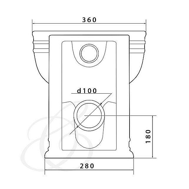 Унитаз приставной Caprigo ARMONIA 5823 купить в интернет-магазине Sanbest