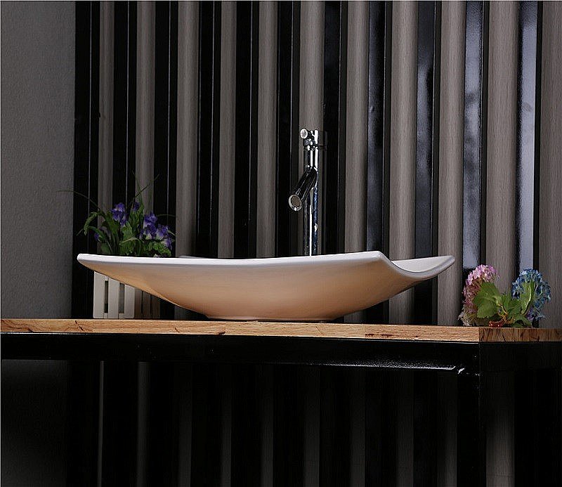 Раковина накладная Ceramalux N 68 78123 В белая купить в интернет-магазине Sanbest