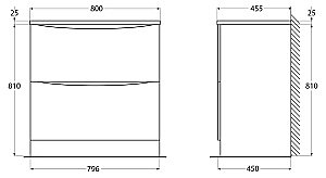 Тумба с раковиной BelBagno ACQUA 80 напольная Bianco Lucido для ванной в интернет-магазине Sanbest