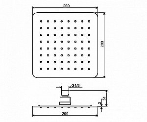 Верхний душ Excellent Slim Arex.3022 хром купить в интернет-магазине сантехники Sanbest