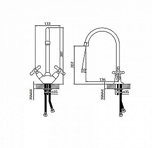 Смеситель для кухни IDDIS Jeals 59000T4C+W04 купить в интернет-магазине сантехники Sanbest