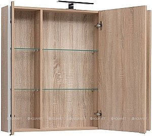 Зеркальный шкаф Aquanet Августа 100 дуб сонома купить в интернет-магазине сантехники Sanbest