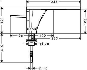 Смеситель для раковины Axor Massaud 18010000 купить в интернет-магазине сантехники Sanbest