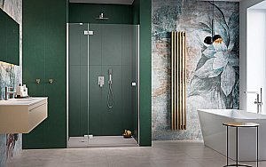 Душевая дверь Radaway Essenza 8 Brushed Nickel DWJ 130 L стекло прозрачное/профиль брашированный никель купить в интернет-магазине Sanbest