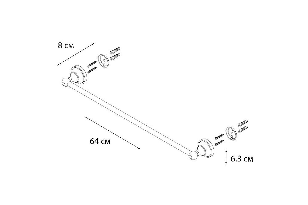 Полотенцедержатель FIXSEN BOGEMA GOLD FX-78501G купить в интернет-магазине сантехники Sanbest