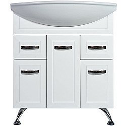 Тумба с раковиной Rush Fiji 75 FIS18175W белая для ванной в интернет-магазине Sanbest