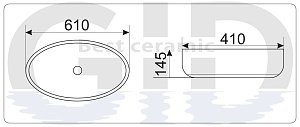 Раковина GID 9433 купить в интернет-магазине Sanbest