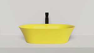 Раковина накладная Salini Mona 110821MF 60 из искусственного камня S-Stone, матовая, цвет по RAL полностью купить в интернет-магазине Sanbest