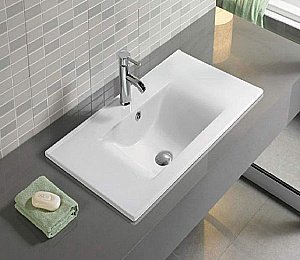 Раковина Ceramalux N 81 JY-807-80 белая купить в интернет-магазине Sanbest