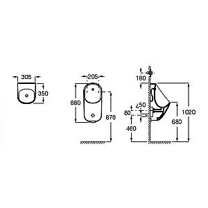 Писсуар Roca Proton 3590J3000 купить в интернет-магазине Sanbest