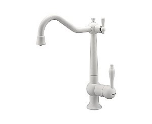 Смеситель для кухни Paulmark Retro Re213226-WH белый матовый купить в интернет-магазине сантехники Sanbest