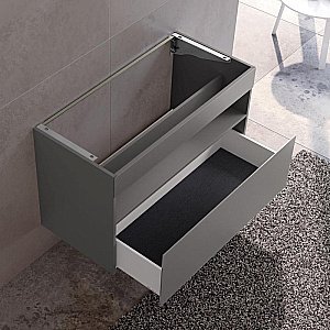 Тумба с раковиной KEUCO STAGELINE 32872290000 100 с 1 отверстием под смеситель, инокс матовый для ванной в интернет-магазине Sanbest