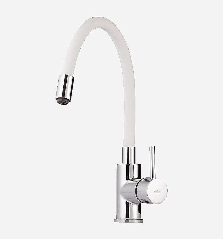 Смеситель для кухни Webert Viper VP920602744 хром/белый купить в интернет-магазине сантехники Sanbest