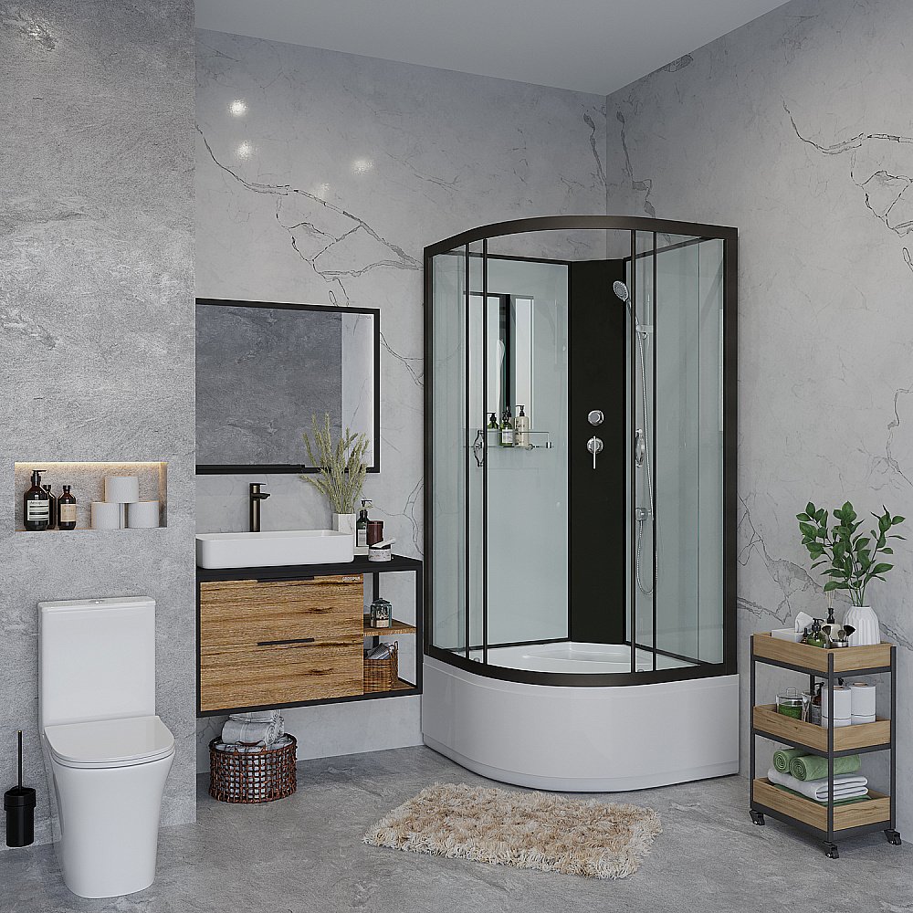 Душевая кабина Niagara Classic NG-6707-14BK 80x80 купить в интернет-магазине Sanbest