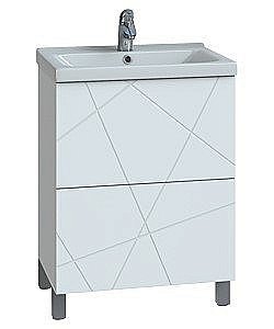 Тумба с раковиной Vigo Geometry 2-700 белая для ванной в интернет-магазине Sanbest