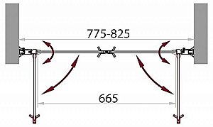 Душевая дверь BelBagno SELA-B-2-80-C-Cr 80 стекло прозрачное/профиль хром купить в интернет-магазине Sanbest
