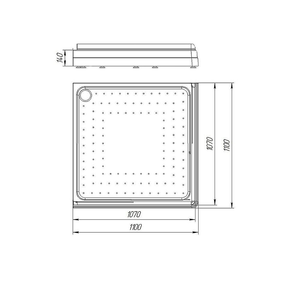 Душевой поддон Радомир 1-11-0-0-0-120 110х110 белый купить в интернет-магазине Sanbest