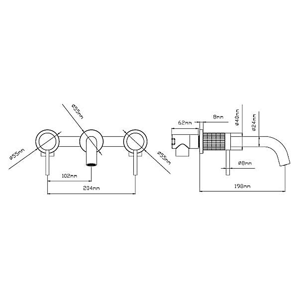 Смеситель для раковины Vincea Groove VBFW-4G1MB черный купить в интернет-магазине сантехники Sanbest