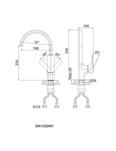 Смеситель для кухни D&K Berlin Technische DA1432415 купить в интернет-магазине сантехники Sanbest