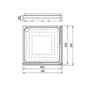 Душевой поддон Радомир 1-11-0-0-0-120 110х110 белый купить в интернет-магазине Sanbest