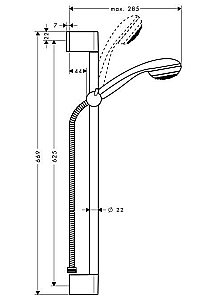 Душевая гарнитура Hansgrohe Crometta 27652000 купить в интернет-магазине сантехники Sanbest