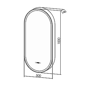 Зеркальный шкаф ABBER Kontur AG6339SWHB 50x100 черный купить в интернет-магазине сантехники Sanbest
