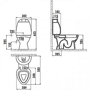 Унитаз детский CREAVIT COCUK CK300-11 белый с декором, с бачком купить в интернет-магазине Sanbest
