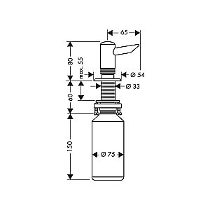 Диспенсер Hansgrohe 40418000 хром купить в интернет-магазине сантехники Sanbest