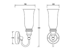 Декоративный светильник Burlington BL24 купить в интернет-магазине сантехники Sanbest