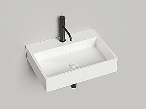 Раковина Salini OTTAVIA 1103101G 59,5 из искусственного камня S-Sense, белая глянцевая купить в интернет-магазине Sanbest