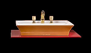 Столешница Armadi Art 853-080-BR 80 стекло бордо для ванной в интернет-магазине сантехники Sanbest