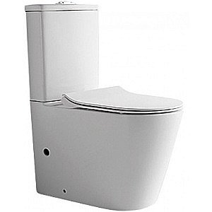 Унитаз напольный Ceramalux NS-2178 белый, безободковый, с бачком, с крышкой микролифт купить в интернет-магазине Sanbest