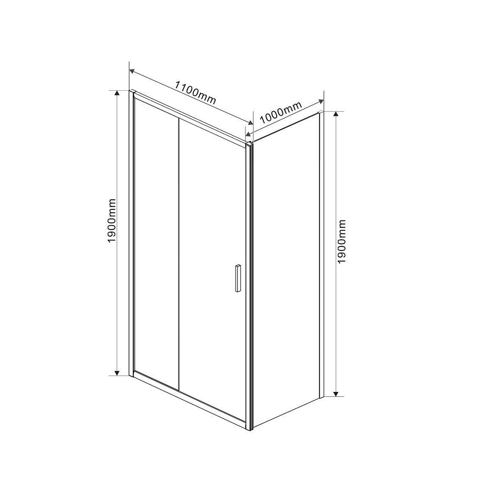 Душевой уголок Vincea Garda VSR-1G1011CH 100x110 хром купить в интернет-магазине Sanbest