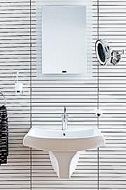 Раковина с полупьедесталом Creavit Bull 66 BL065-00CB00E-0000/BL260-00CB00E-0000 белая купить в интернет-магазине Sanbest