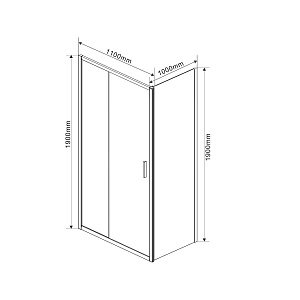 Душевой уголок Vincea Garda VSR-1G1011CH 100x110 хром купить в интернет-магазине Sanbest