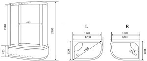 Душевая кабина Timo Eco TE-0720 P купить в интернет-магазине Sanbest