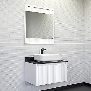 Тумба с раковиной Comforty Марсель 75 (T-Y9378) белая для ванной в интернет-магазине Sanbest