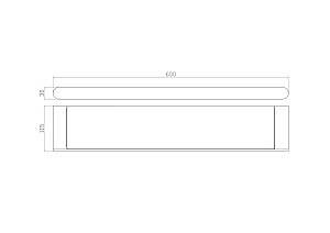Стеклянная полка для ванной WONZON & WOGHAND CARBON, Черный (WW-7727) купить в интернет-магазине сантехники Sanbest