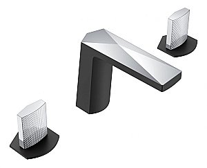 Смеситель для раковины Boheme Venturo 150-BCR-TOUCH черный матовый-хром/ручка TOUCH купить в интернет-магазине сантехники Sanbest