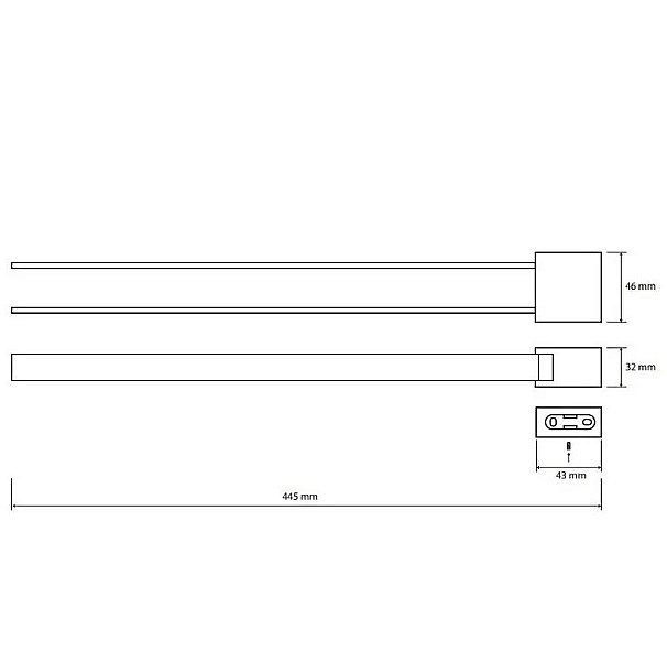 Полотенцедержатель Bemeta Nero 135004100 черный матовый купить в интернет-магазине сантехники Sanbest