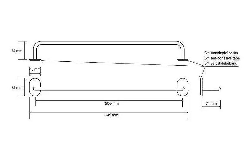Полотенцедержатель Bemeta Easy 163104245 нержавеющая сталь матовая купить в интернет-магазине сантехники Sanbest