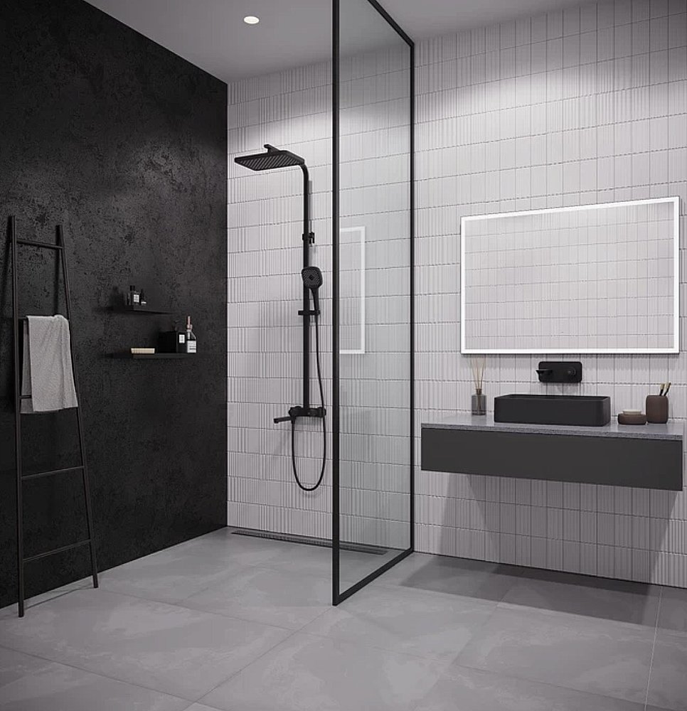 Душевая система Iddis Slide SLIBLBTi06 черный матовый купить в интернет-магазине сантехники Sanbest