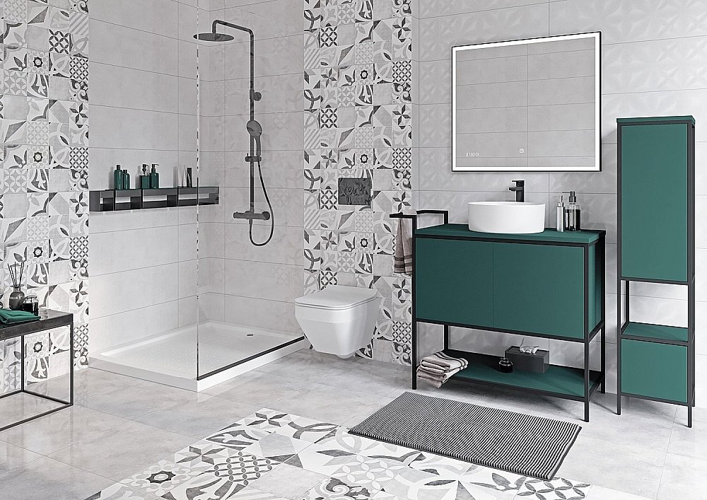 Душевая система Cersanit BRASKO BLACK 63112 черная матовая купить в интернет-магазине сантехники Sanbest