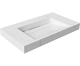 Раковина-моноблок Armadi Art Flat 859-080-CLCT белый мрамор купить в интернет-магазине Sanbest