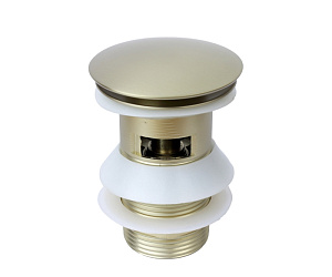 Донный клапан с переливом Bronze de Luxe 008/1CG золото матовое купить в интернет-магазине сантехники Sanbest
